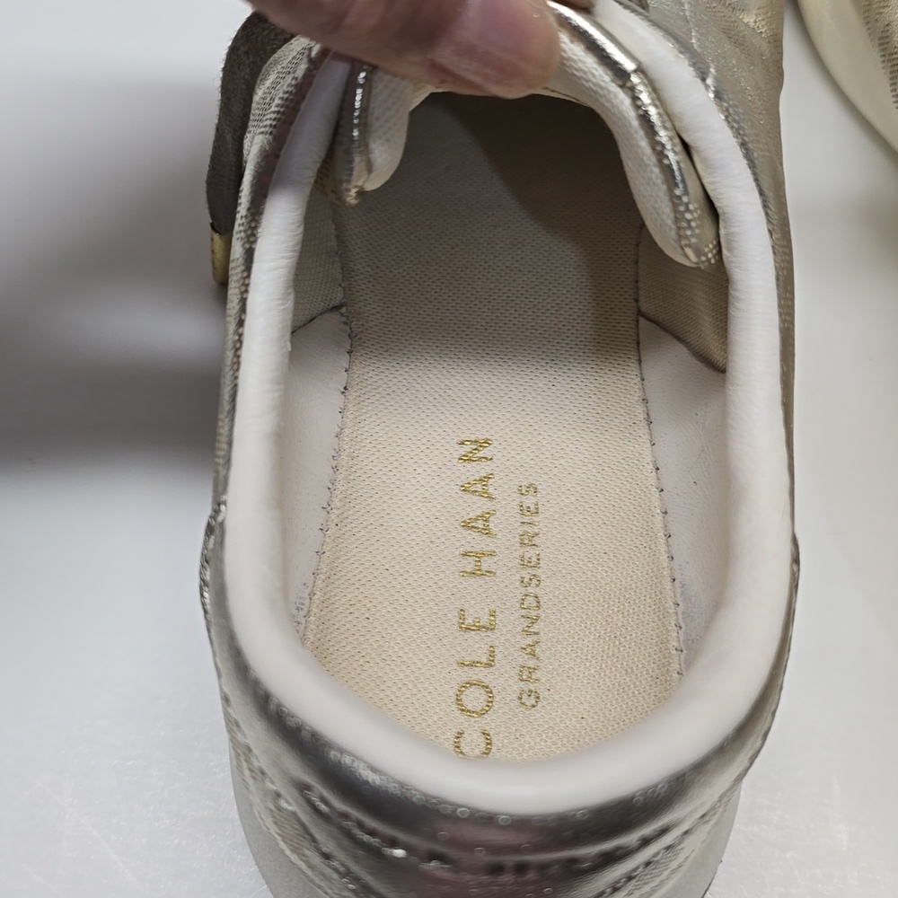 {Cole Haan} Women's Leopard Metallic Gold GrandPro Sseries Sneakers - Size 9B - Picture 11 of 12